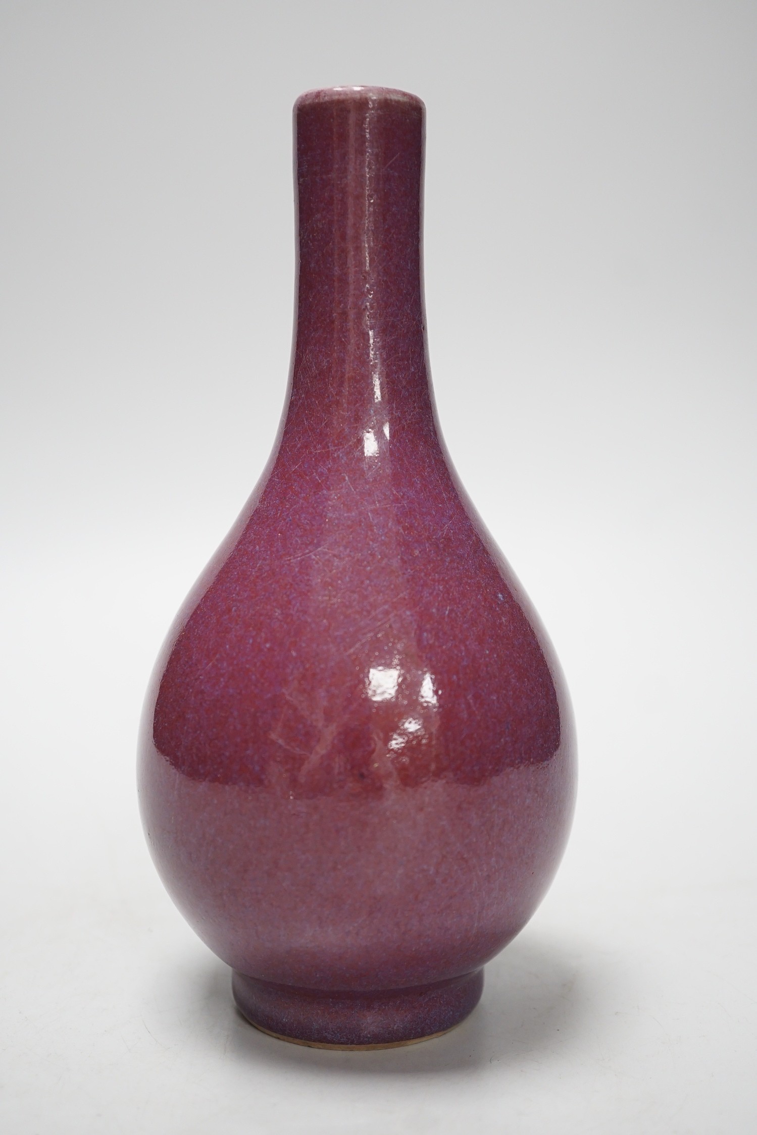 A Chinese crimson-glazed vase, 20cm